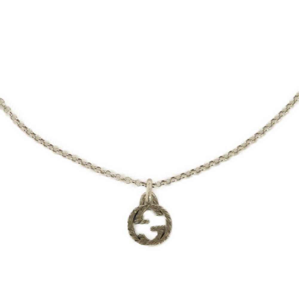 Gucci necklace, Interlocking G pendant, Double G, Arabesque design, oxidized ...